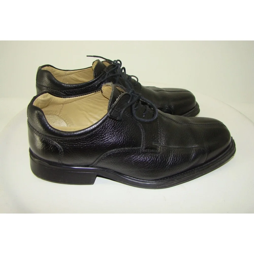 Belvedere Bay Bridge Extra Wide Black Pebble Leather Shoes MENS SZ 9 EEE C114